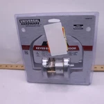 Universal Hardware Heavy Duty Curved Lever Cylindrical Set Satin Chrome 4-1/2. Fixed Price $44.99.