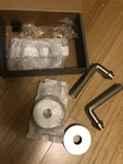Omnia Non-turning Two-sided Door Lever Dummy Set With 368 Style Handle. Fixed Price $44.95.