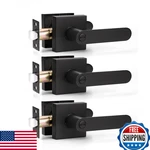 Knobwell 3 Pack Privacy Door Handles Interior Matte Black Lock Modern Heavy Duty. Fixed Price $87.30.