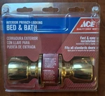 Ace Bed & Bath Door Knob Polished Brass Interior Privacy Lock New. Fixed Price $15.50.