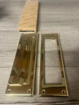 Baldwin 0015003 Letter Box Plate, Lifetime Pvd Polished Brass. Fixed Price $58.49.
