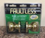 Faultless TF730B Handed Brass Passage Door Knob. Fixed Price $16.54.