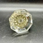 Antique Vintage Victorian Clear Pressed Glass Door Knob Handle Octagon, Brass. Fixed Price $23.49.