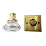 Baldwin HD.CRY.TSR.044 Crystal Square Rose Half Dummy Knob - Satin Brass. Fixed Price $44.90.