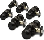 Modern Matte Black Door Knob Set - Heavy Duty, Easy Install, 6 Pack. Fixed Price $104.99.