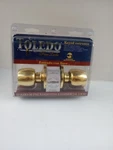 Toledo Keyed Entry Door Knob Lock Set In Brass. Fixed Price $11.99.