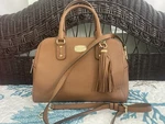 Michael Kors Hamilton Satchel Tassel Accent Double Handles Acorn/tan Color. Fixed Price $34.99.