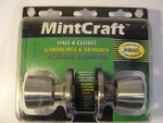 New Mintcraft Passage Knob Hall & Closet Stainless Steel Finish TS630. Fixed Price $8.49.