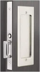 Flat Black 7-1/4" Passage Pocket Door Mortise Lock Modern Rectangular. Fixed Price $401.99.