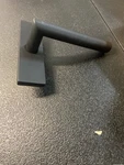 Emtek 5007US19RH 5" Stretto Dummy Sideplate Entry Set - Flat Black Lever. Fixed Price $156.99.