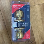 New Schlage Bright Brass Keyed Entry Door Knob 2 Keys Gold Color. Fixed Price $25.99.