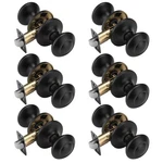 Starpy 6 Pack Black Door Knobs Interior, Non Locking Hall Knob, Vintage. Fixed Price $62.48.