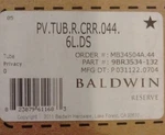 Baldwin Pv.tub.crr Tube Privacy Leverset - Brass. Fixed Price $91.50.
