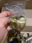Emtek Providence Passage Door Knob With Regular Rosette French Antique 8100PUS7. Fixed Price $79.20.