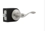 Kwikset Keyed Entry Satin Nickel Balboa 94050-549 Door Handle. Fixed Price $21.99.