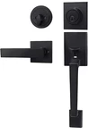 Azdele Black Front Door Handle With Deadbolt Lever Set, Modern. Fixed Price $69.98.