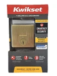 Kwikset Downtown Square Deadbolt Lock Satin Brass Smartkey 92580-033 Single Cyl. Fixed Price $24.95.