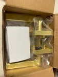 Miseno MLK3022XSB Lorton Flat Bar Privacy Door Lever Set - Satin Brass. Fixed Price $28.07.
