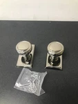 Emtek 8521NWUS14 Norwich Dummy Door Knob Set, Rectangular Rose, Polished Nickel. Fixed Price $89.99.