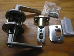 Pamex Leverset Olympic Privacy Lock FLG608C Reversible Satin Nickel Finish. Fixed Price $22.00.
