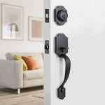 Natsukage Front Door Handle Heavy Duty Entry Lock Matte Black Entrance Set Wi. Fixed Price $33.10.
