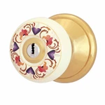 Brass Keyed Door Knob Lock Porcelain Adjustable Backset Renovators Supply. Fixed Price $79.99.