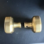 Of 2 - Baldwin 5011.060.MR Solid Satin Brass Knobs Minus Rosettes. Fixed Price $119.00.