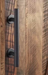 Signature Hardware Adleigh Sliding Barn Door Handle Pull Set - Black. Fixed Price $19.40.