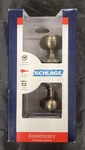 Schlage Antique Brass Georgian Residential Keyed Entry Door Knob Kit W/2 Keys. Fixed Price $9.99.