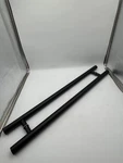 Lvyihan Titanium Matte Black Round Pull Push Long French Door Handles, 36". Fixed Price $42.49.