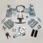 Universal Garage Door Lock Kit With Spring Latch Keyed Handle Silver. Fixed Price $46.66.