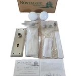 Nostalgic Warehouse New York Plate Keyhole Satin Nickel White Porcelain Knob. Fixed Price $99.00.
