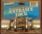 Builders Square Keyed Entrance Lock Bell Style Knob Satin Chrome. Fixed Price $19.95.