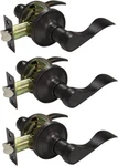 3 Pack Probrico Oil Rubbed Bronze Passage Hallway Closet Wave Style Door Levers. Fixed Price $48.00.