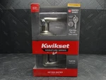 Kwikset Tustin Satin Nickel Entry Door Handle Featuring Smartkey Security. Fixed Price $22.99.