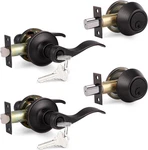 Oil Rubbed Bronze Entry Lever & Deadbolt Combo Pack - Keyed Alike Set. Fixed Price $104.99.