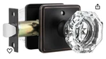 Orger Glass Passage Door Knobs, Function For Interior Hallway .... Fixed Price $19.50.