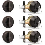 Probrico Keyed Alike Single Cylinder Deadbolts Oil Rubbed Bronzecombo Packs, .... Fixed Price $68.01.