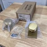 Emtek 5052FRK Freestone Non-turning Two-sided Dummy Door Knob Set Satin Brass. Fixed Price $69.99.