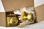 Schlage F40-BWE-COL Bowery Privacy Door Knob Set Brass Finish Genuine Oem. Fixed Price $44.60.
