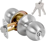 Door Knob With Key For Bedroom Locks Steel Exterior Interior Bathroom Sati. Fixed Price $14.98.