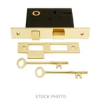 New Mortise Door Lock W/ Solid Brass Faceplate, Skeleton Keys, 2-1/4" Backset. Fixed Price $39.99.