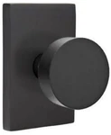 Emtek 5212ROUUS19 Privacy, Rectangular Rosette, Round Knob Flat Black. Fixed Price $120.00.