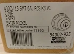 Kwikset 400CV 15 Smt 6AL K3 Cove Entry Satin Nickel 94002-925. Fixed Price $50.00.