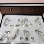 Lot Of 8 Belwith P3252-SN 3" Ctr Pull Satin Nickel Hickory Hardware. Fixed Price $24.95.