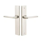 Emtek 8045US19 10" Lh Stretto Rectangular Dummy Sideplate Entry Set, Flat Black. Fixed Price $120.00.