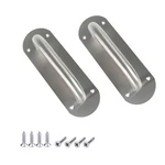 Qlqwdndy Pack Pull Push Door Plate Handle 7.9 X 2.6 Inches, Silver. Fixed Price $24.03.