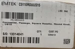 Emtek C5110ROUUS15 Round Passage Door Knob W/ Square Rose - Satin Nickel *read*. Fixed Price $109.99.