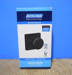 Schlage Bed & Bath Bowery Knob Collins Trim Matte Black F40 Bwe 622. Fixed Price $27.49.
