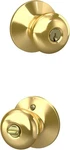 Schlage F51A 605 Plymouth Door Knob, Keyed Entry Lock, Bright Brass - New. Fixed Price $18.95.